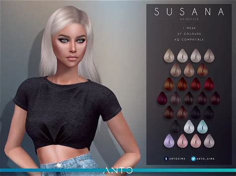 The Sims Resource Susana Hair By Anto Sims 4 Hairs