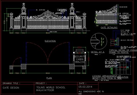 Ms Gate Design Dwg Block For Autocad • Designs Cad