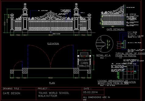 Ms Gate Design Dwg Block For Autocad Designs Cad