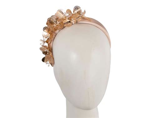 Exclusive Gold Headband Fascinator By Cupids Millinery Cu Online In