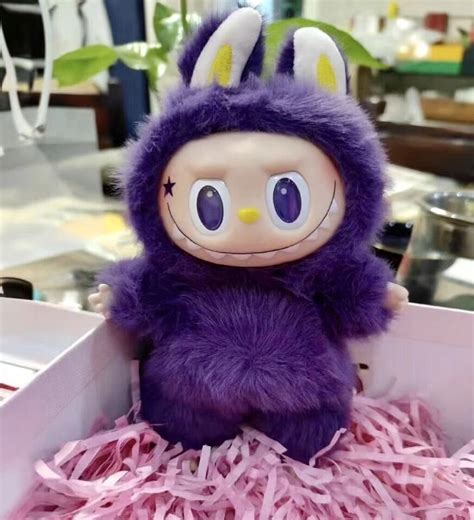 LABUBU The Monsters Macaron Plush Dolls Milan Keychain Toys Purple