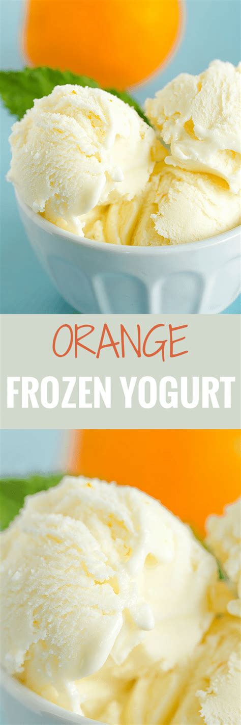 Orange Frozen Yogurt Brown Eyed Baker