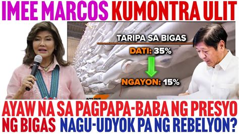 SEN IMEE NAGUUDYOK NG REBELYON AT HINDI NAGUSTUHAN ANG PAGPAPABABA NI