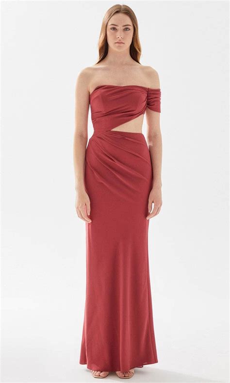 Tarik Ediz 52083 Cutout Midriff Sheath Prom Dress Couture Candy