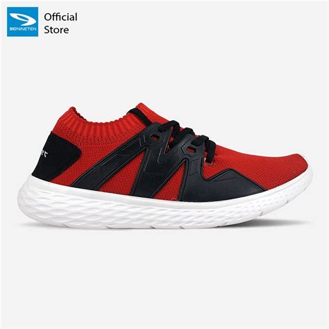 Jual 910 Nineten FUJIWARA Sepatu Running Unisex Merah Hitam Putih