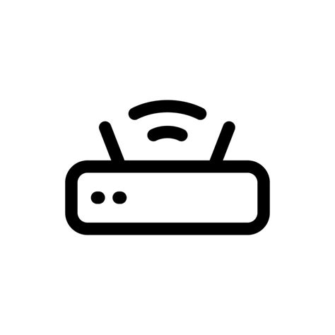 Simple Wifi Router Line Icon 42156449 Vector Art At Vecteezy