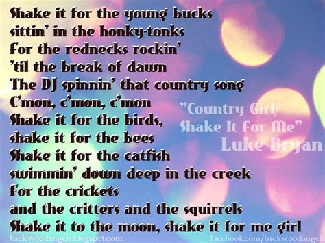 Backwood Angels: "Country Girl/Shake It For Me" Luke Bryan | Country ...