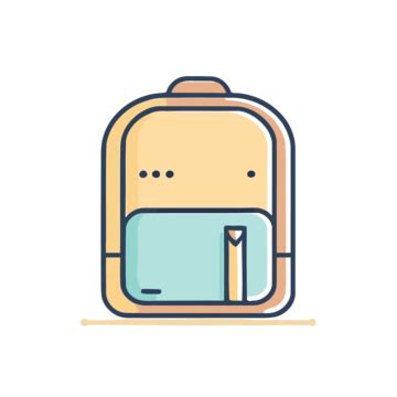 Lines Backpack Icon Vector A Flat Character Illustration A Lineal