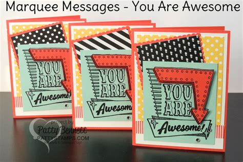 Customize A Card With Marquee Messages Patty Stamps