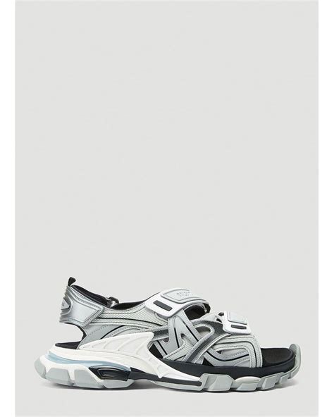 Balenciaga Synthetic Track Sandals in Grey (Gray) for Men - Lyst