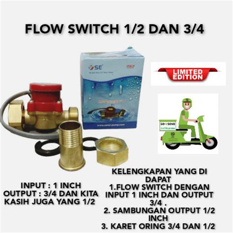 Jual Flow Switch Sanei Ukuran 1 2 Dan 3 4 Inch Otomatis Pompa Booster