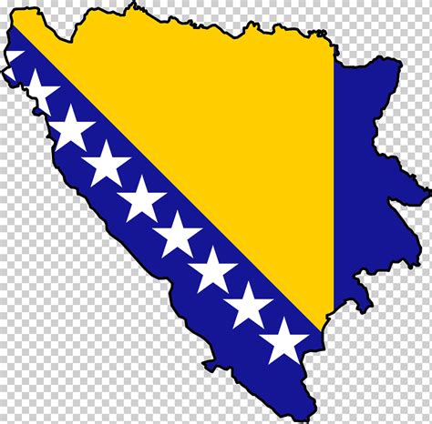 Bandera de bosnia y herzegovina mapa bosnio 60 ángulo bandera hoja