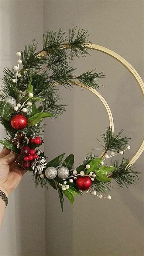 Embroidery Hoop Christmas Wreath Christmas Wreaths Diy Christmas