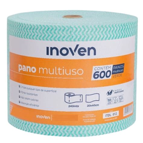 Pano Multiuso Verde Rolo Unidades X Cm Inoven Fast Epis