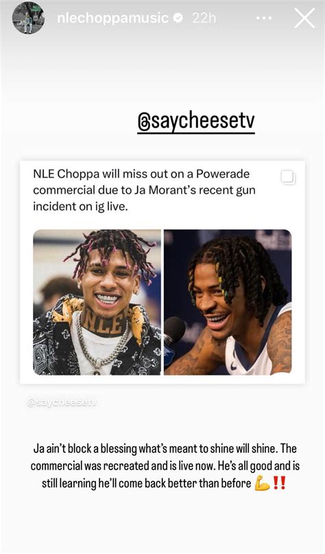 NLE Choppa Affected By Ja Morant As Powerade Ad Is Pulled