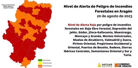 Nivel De Alerta Rojo Por Peligro De Incendios Forestales En Zonas De