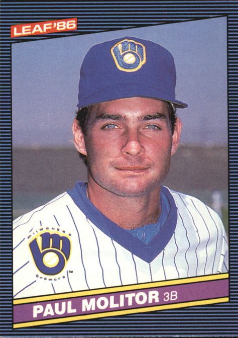 Leaf Donruss Milwaukee Brewers Baseball Card Paul Molitor Ebay