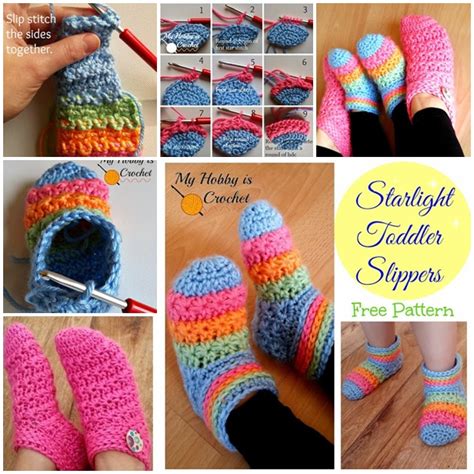 Wonderful Diy Crochet Starlight Slippers With Free Pattern