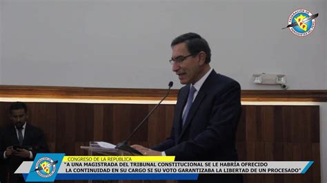 Presidente Vizcarra Anuncia Cuesti N De Confianza Por Elecci N Del Tc