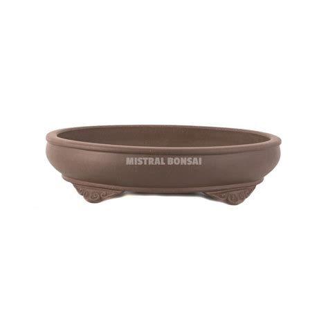 Oval Bonsai Pot 42 X 34 X 10 Cm Ceramic Pots Mistral Bonsai