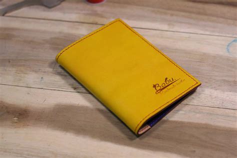 Yellow Passport Holder Vegetable Tanned Leather Passport Cover Passport Wallet Pc005 Babu