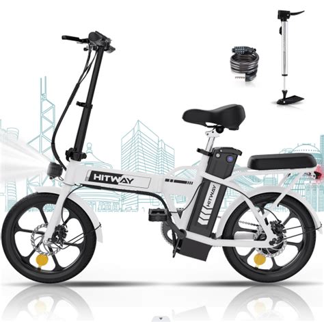 Bicicleta Electrica Hitway Aliaj Aluminiu 16 Inchi Alb EMAG Ro