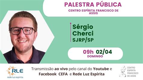 Palestra CEFA 02 04 2023 Sergio Cherci Curas Espirituais A Luz Da