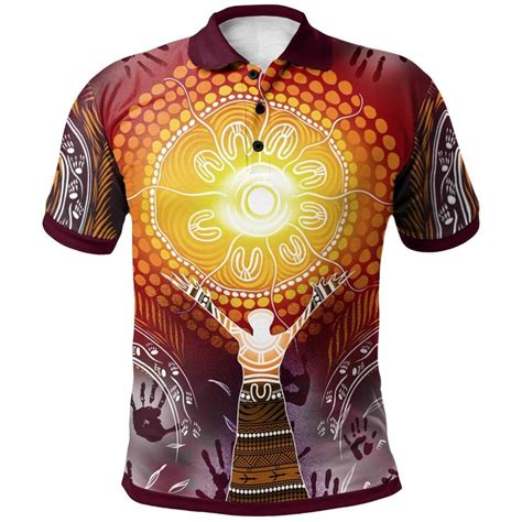 AIO Pride Polo Shirt Australian Aboriginal NAIDOC Week Because Of