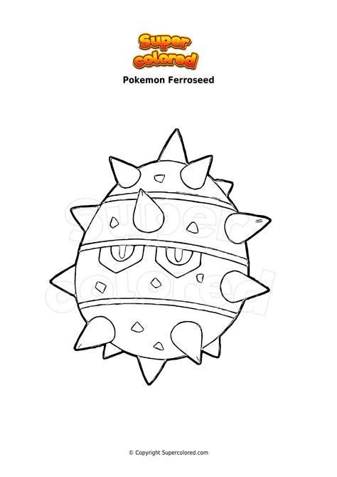 Dibujo Para Colorear Pokemon Ferroseed Supercolored