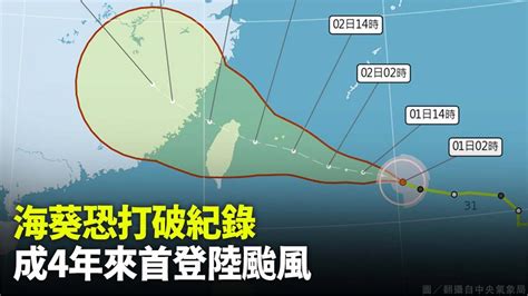 增強轉中颱！海葵恐打破紀錄 成4年來首登陸颱風