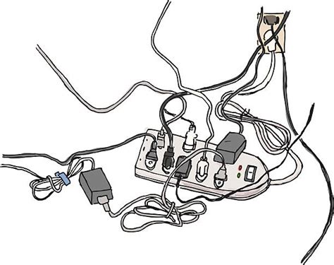 Tangled Computer Cords Illustrations Royalty Free Vector Graphics