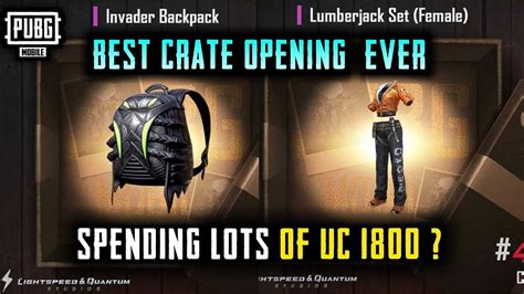 Pubg Mobile Invader Set Crate Opening Spending A Lots Of Uc Youtube