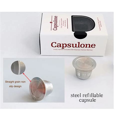 Capsulone Free Shipping Stainless Steel Metal Capsule Compatible Nespresso Machine Refillable