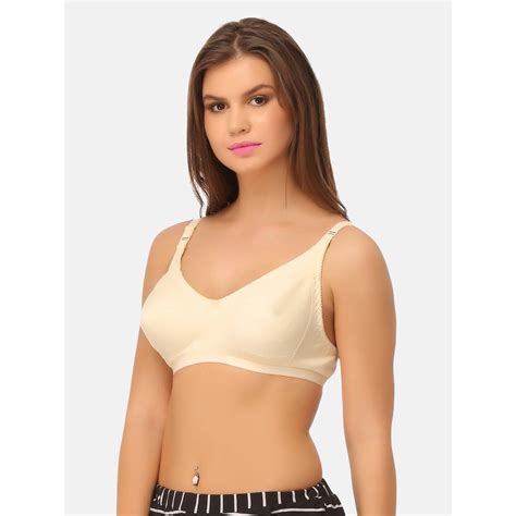 Clovia Cotton Rich Solid Non Padded Full Cup Wire Free Everyday Bra Skin Buy Clovia Cotton