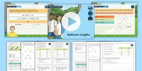 👉 White Rose Maths Compatible Year 3 Subtract Lengths