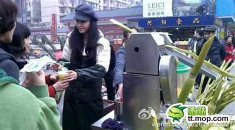 Hot girl bán nước mía gây sốt cộng đồng mạng Trung Quốc
