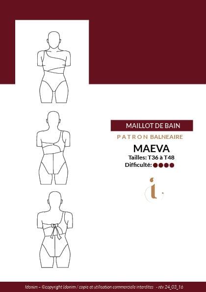 Patron De Maillot De Bain Pi Ce Maeva Idonim Lingerie
