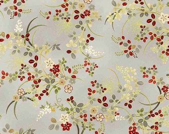 Timeless Treasures Regency Majestic Flowers Metallic Fabric By Chong A