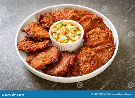 Fried Fish Paste Balls Or Deep Fried Fish Cake Stock Image Image Of