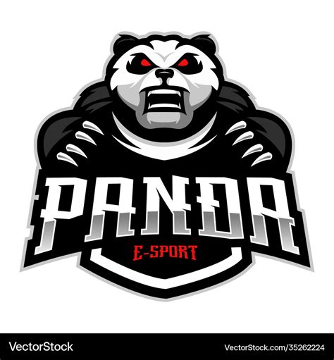 Panda Esport Logo Lizenzfreies Vektorbild VectorStock