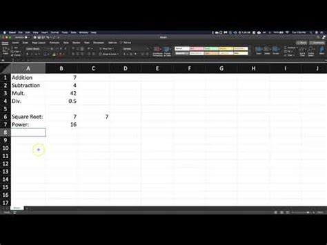 Basic Excel Calculations Youtube