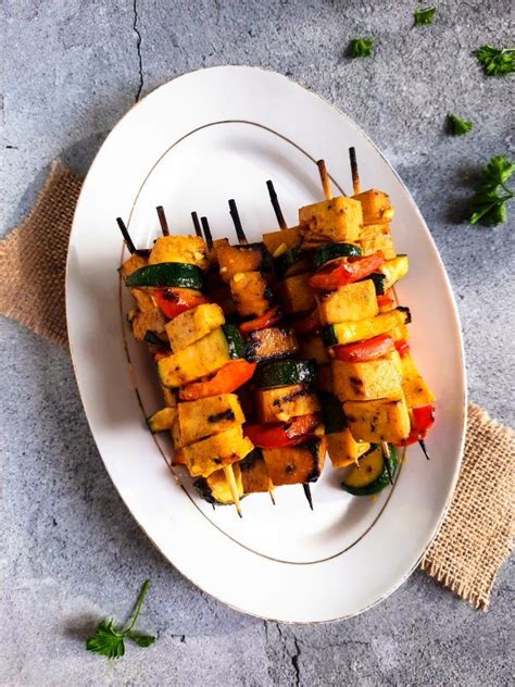 Brochettes De Tofu Et L Gumes Marin L Rable Dijon Et Cari Ma