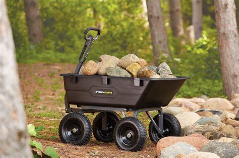 Gorilla Carts Gor Ps Heavy Duty Poly Yard Dump Cart With In