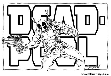 Deadpool Logo Movie 2016 Coloring Pages Printable