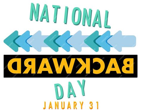 Premium Vector | National backward day banner design