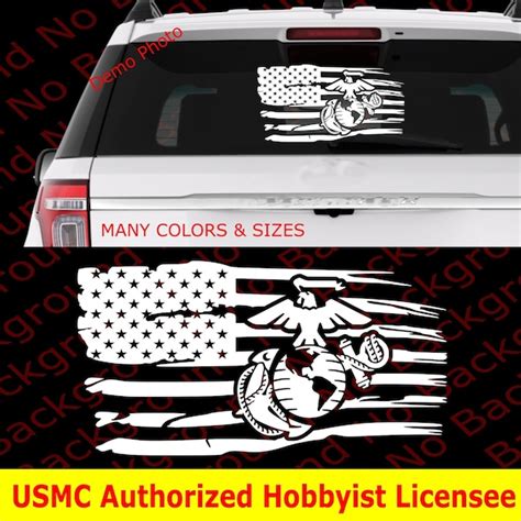 Large Usmc Decals Etsy