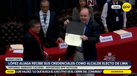 Rafael López Aliaga recibió sus credenciales como alcalde electo de