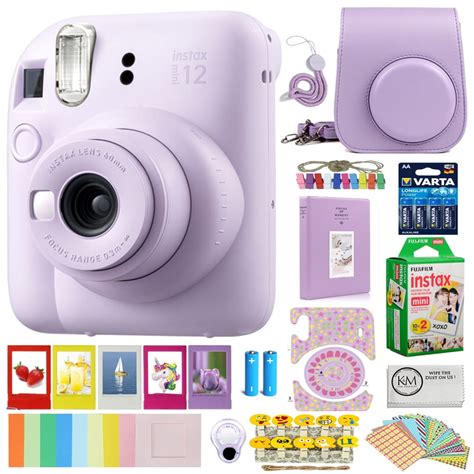 FUJIFILM INSTAX MINI 12 Instant Film Camera Lilac Purple Bundled With