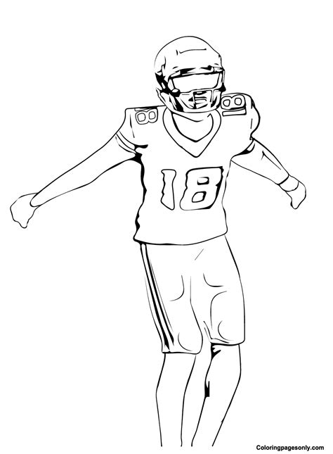 Justin Jefferson Coloring Pages Coloring Nation