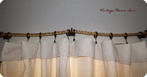 Vintage Home Love Rope Curtain Rod And Diy Curtains